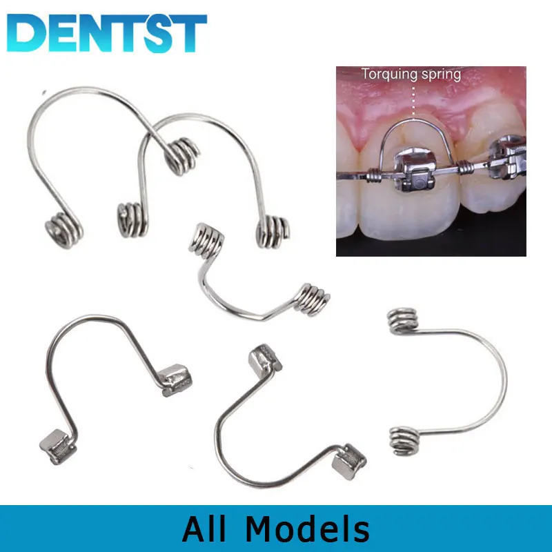 10Pcs/Bag Dental Orthodontic Torquing Spring Torque Rectangular Springs Single Anterior Teeth Odontologia Materiales