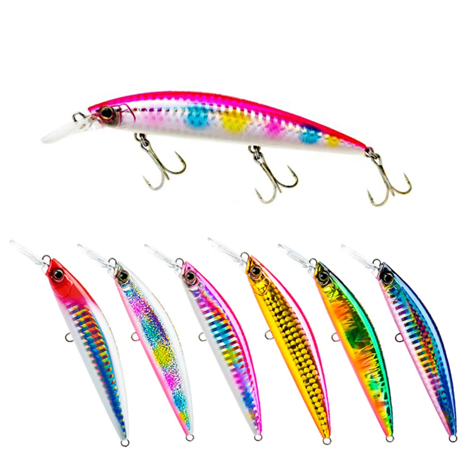 High Popularity 110mm/37g Minnow Fishing Lures Artificial Hard Fishing Baits Sinking Fishing Lures Wobbler Hard Fishing Baits