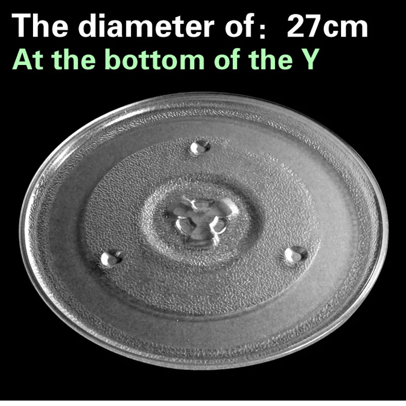 27Cm Diameter Y Type Parts Microwave Oven Turntable Tray Glass Plate Fittings