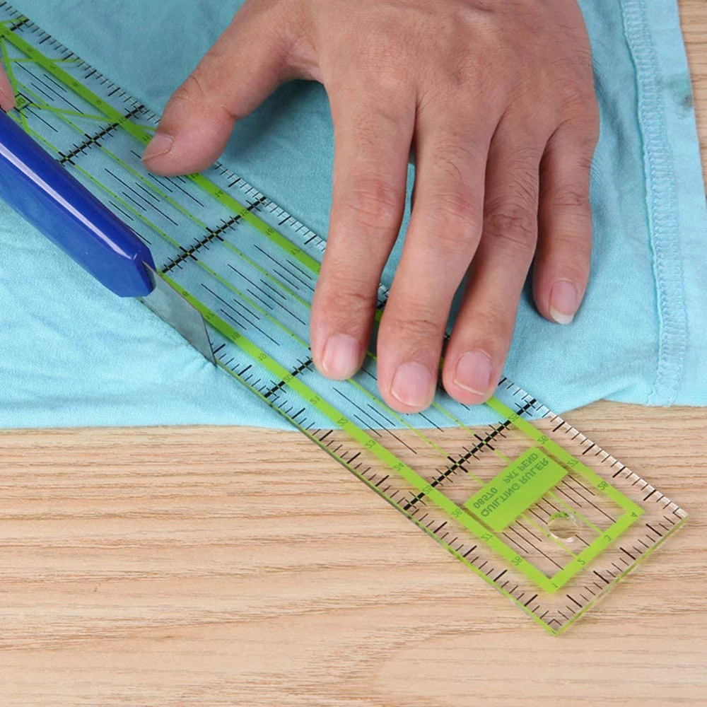 FLRHSJX 5*30cm Quilting Ruler Acrylic Patchwork Ruler with Grid Lines Tailor Yardstick Cutting Sewing Ruler Sewing Accessories