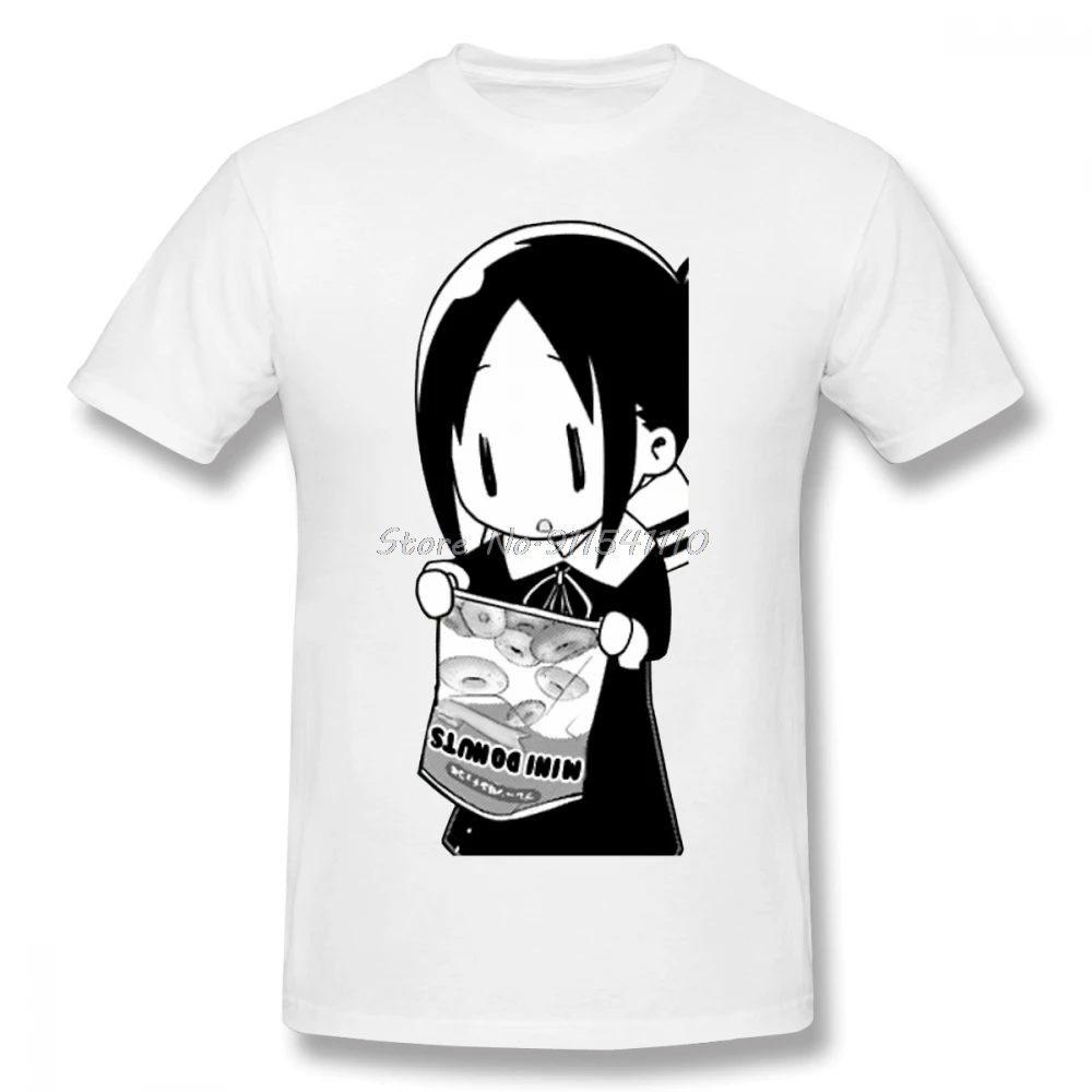 Men Comfort Kaguya sama Love Is War Romantic Comedy Anime Series T-Shirt Kaguya Chan Snack Pure Cotton Tees Harajuku TShirt