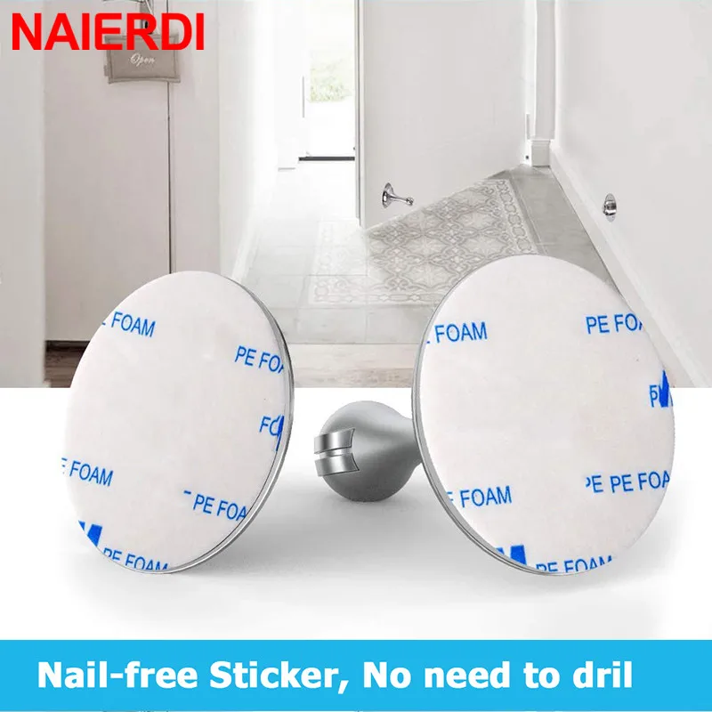 Naierdi 304 Rvs Deurstopper, Magnetische Deur Stop, Deur Vangst, nail-Gratis Schroeven Voor Sterker Mount, Meubels Hardware