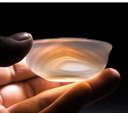 Natural Jade Tea Master Cup, Japanese Style, Agate Teacup, Tea Bowl, Stone Teaware, Creative Home Decor, High Quality