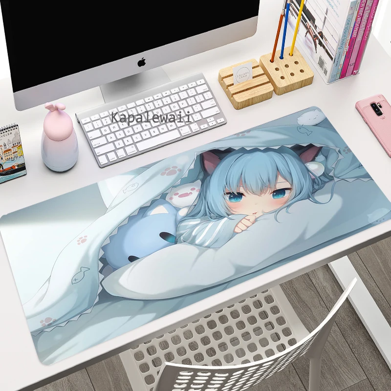 

Anime Sexy Girl Large Mousepad Gamer Cat Cute Kawaii Gaming Mouse Pad Rubber Otaku Locking Edge Big Laptop Keyboard Mouse Pad