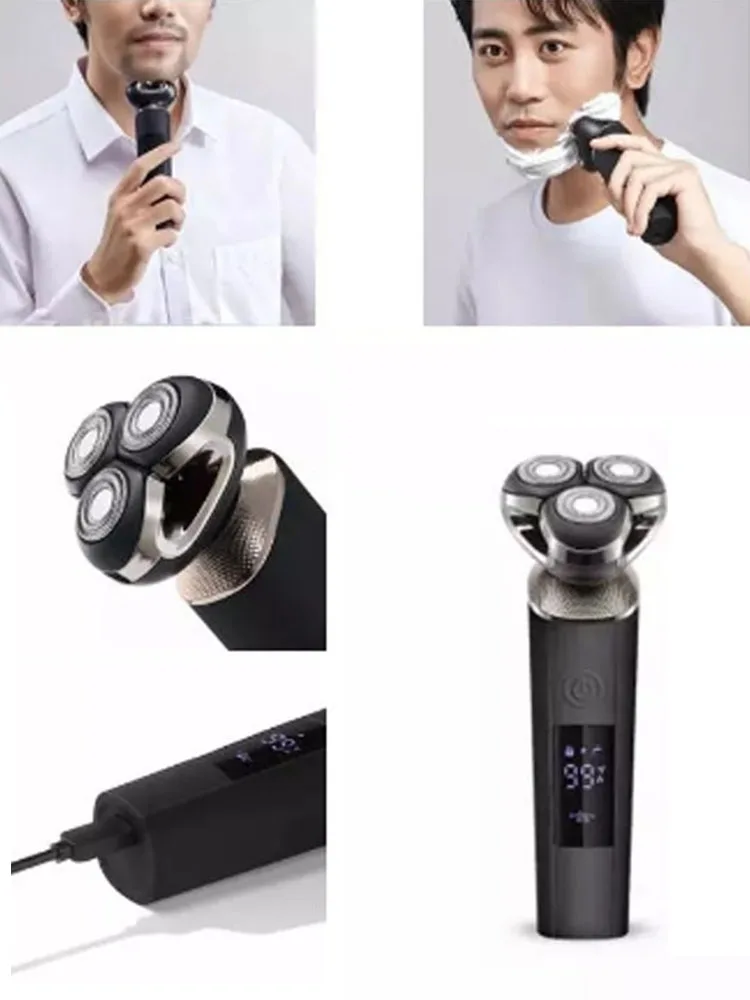 Xiaomi MSN Smart Electric Shaver Large LCD Screen Cordless Type-C Rechargeable Waterproof Dry Wet Shave