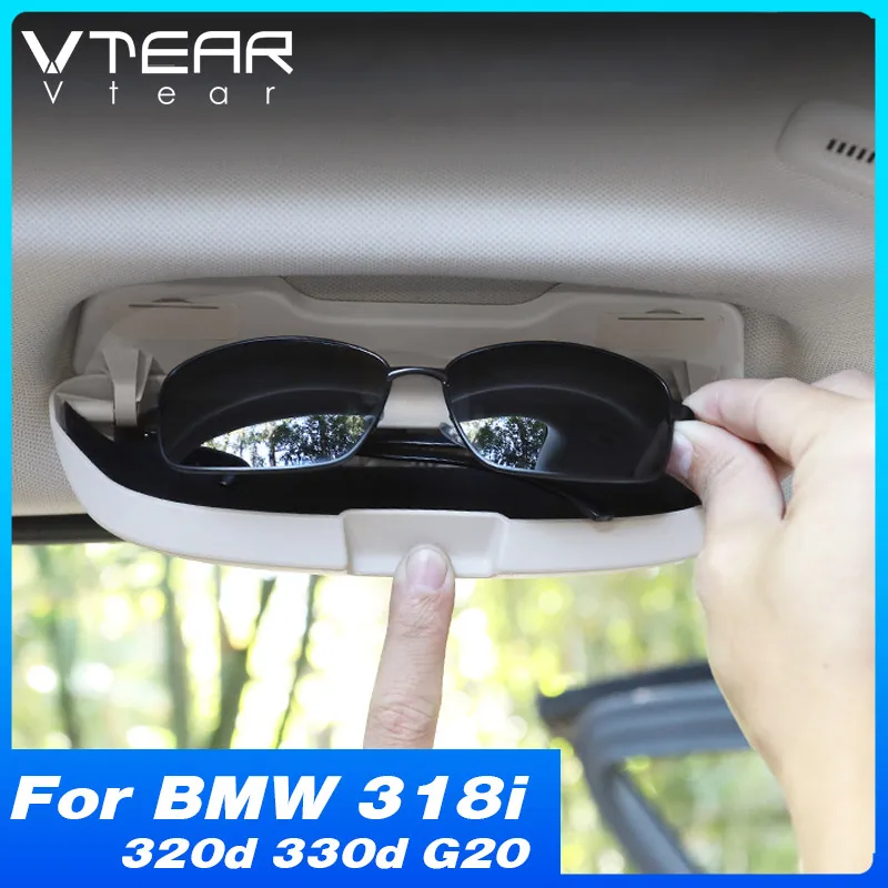 Vtear Interior Glasses Case Storage Box Accessories Sunglasses Holder Decoration Car Inner Parts For BMW 318i 320d 330d G20 2021