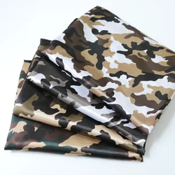 1 meter x 1,48 meter camouflagepatroon satijnen stof Charmeuse voeringmateriaal zacht voor het naaien van kleding