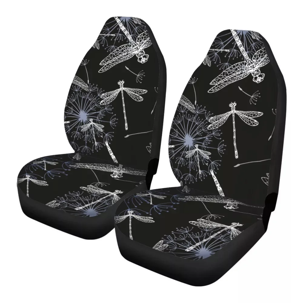 Dragonfly 3D Print Front Car Seat Cover Protector Polyester Seat Back Cushion Pad Mat Backrest For Auto Interior Truck Suv Van