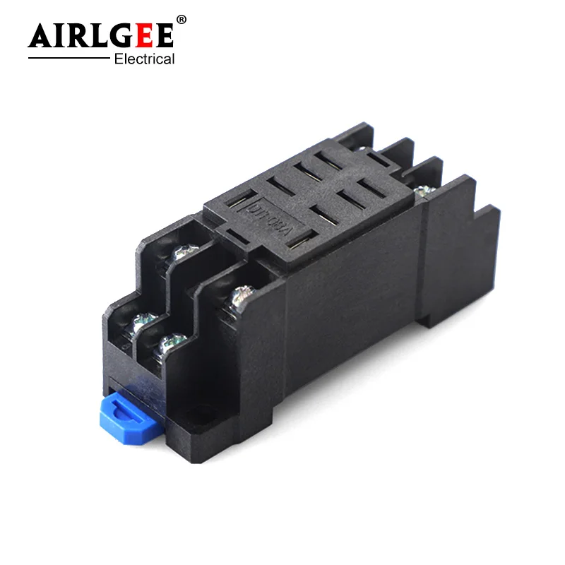 1PCS DTF08A PTF08A 8 Pins DIN Rail Mount Power Relay Holder Socket Base for HH62P LY2 JQX-13F