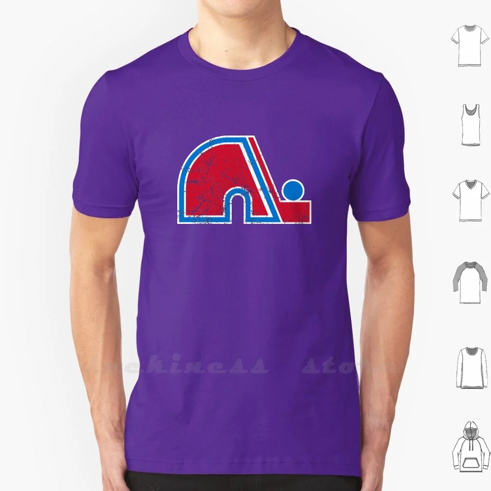 Quebec Nordiques Distressed Logo-Defunct Hockey Team T Shirt Men Women Teenage 6xl Hockey Ice Rink Skater Player Goalie