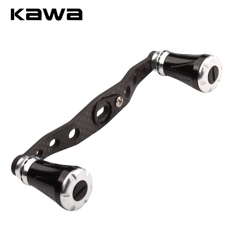 kawa New Fishing Reel Carbon Fiber Handle With Alloy Knob Accessory Length 110mm Hole Size 7x4 and 8X5mm Suit D/S/A Fishing Reel