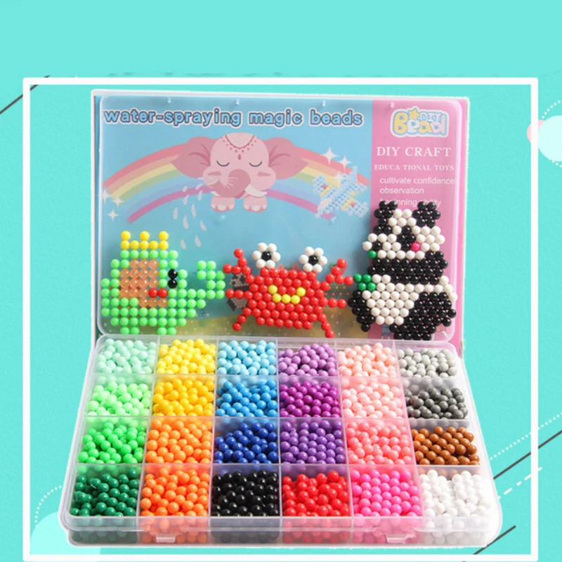 36 colors 5mm Set Refill Beads Puzzle Crystal DIY Water Spray magic Beads Set Ball Games 3D Handmade Magic Toys For Children