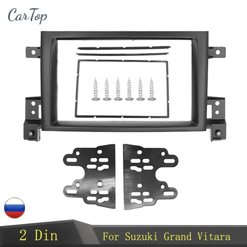 

Double 2 Din Car Fascia For Suzuki Grand Vitara 2005+ DVD Panel Dash Kit Installation Frame Trim Bezel