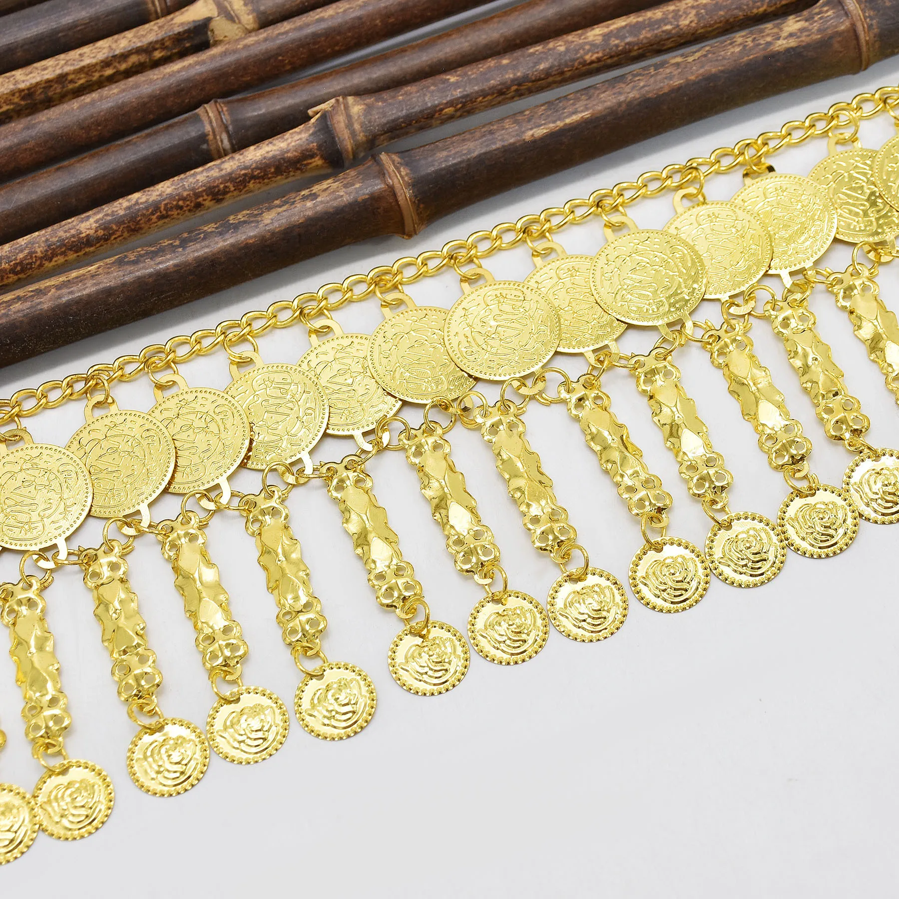 Coins Tassel Metal Indian Belly Chains Vintage Ethnic Afghan Dress Belts Bohemian Summer Beach Party Body Jewelry Accessories