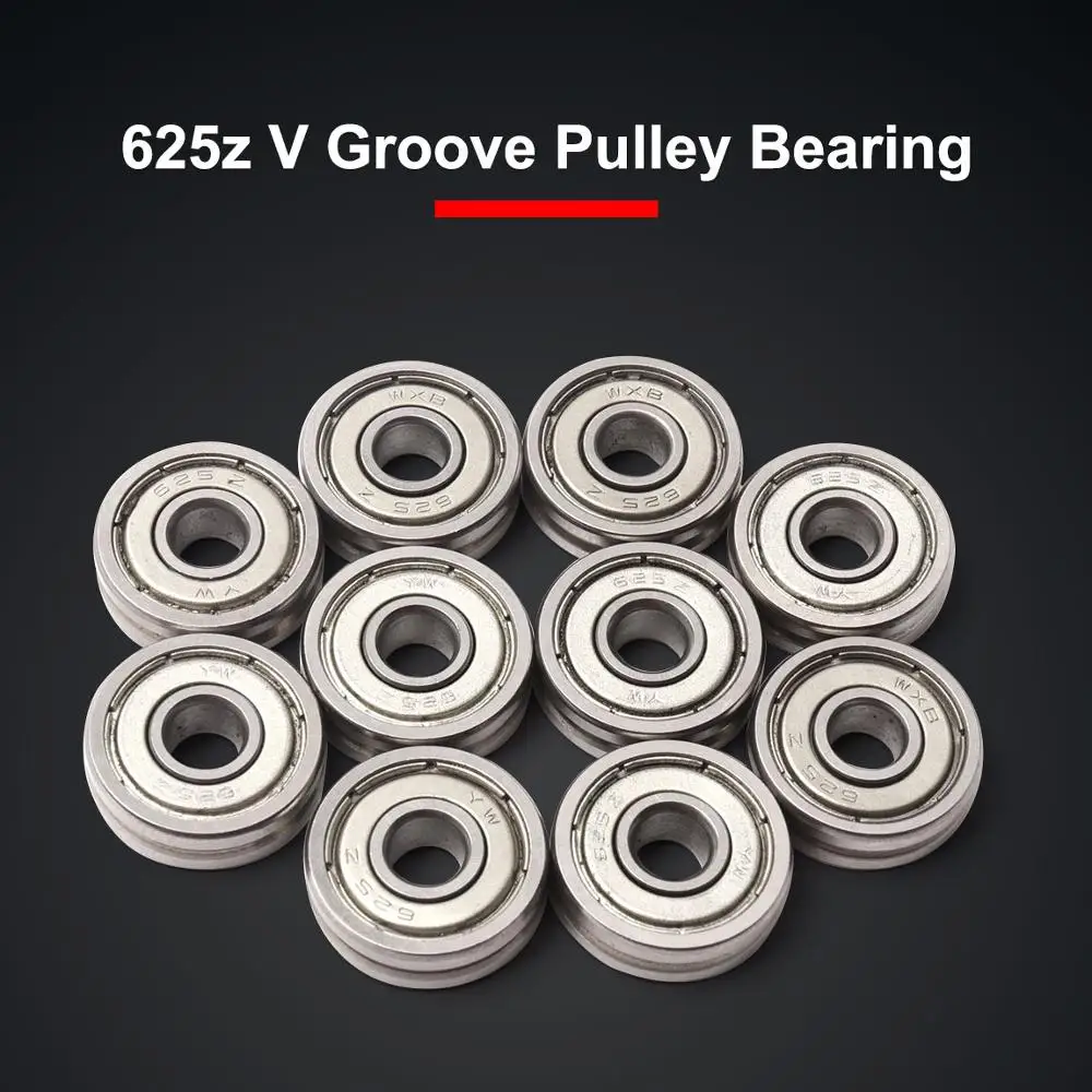 10pcs/lot 623ZZ/624ZZ/625ZZ HCS Ball Bearing Double Shielded Deep Groove Pulley Wheel Bearings 3x12x4mm 5x22x5mm 5x16x5mm