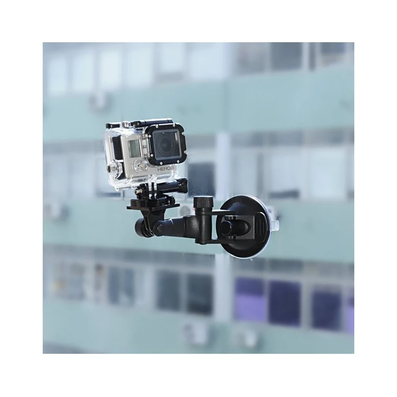 Montaje de ventosa Compatible con GoPro Hero SJCAM Yi Dji Osmo Cámara de Acción para navegación de coche, uso de parabrisas de coche, succión de vidrio