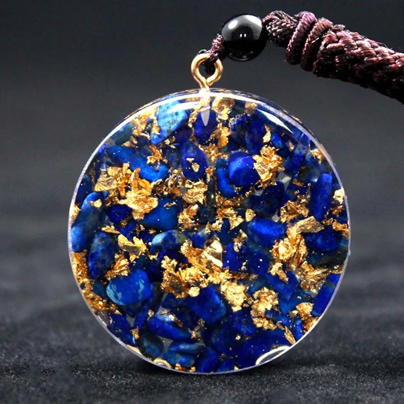 Orgone Pendant Natural Crystal lapis lazuli Seven Chakra Pendant Necklace Jewelry Gifts For Women Men Orgonite