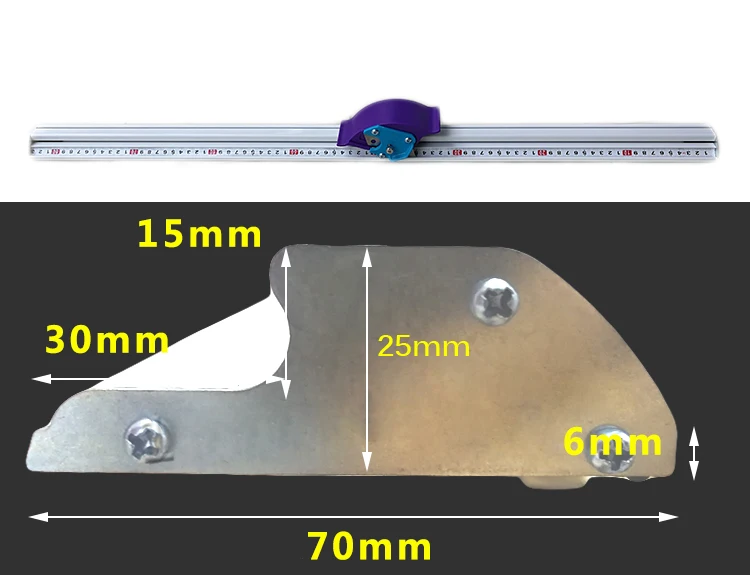 KT Board PVC Board Manual Cutting Ruler Aluminum Alloy Anti-skid Cutting Positioning Ruler Cutting Track Tool DIY Tool 70cm