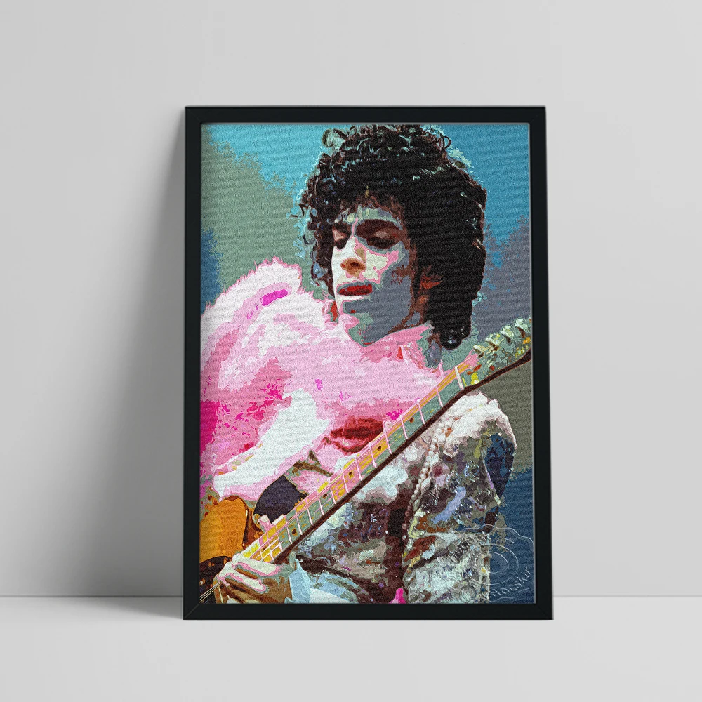 American Singer Prince Poster, Musician Watercolor Portrait Print, Pop Rock Music Star Wall Picture, Handsome Man Wall Stickers