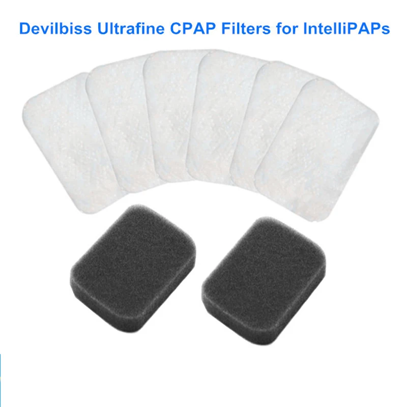 

10/20/30/40/60 PCS American DeVilbiss Respirator Machine DV54/55/56/57 Universal Accessories CPAP Black Foam and White Filters