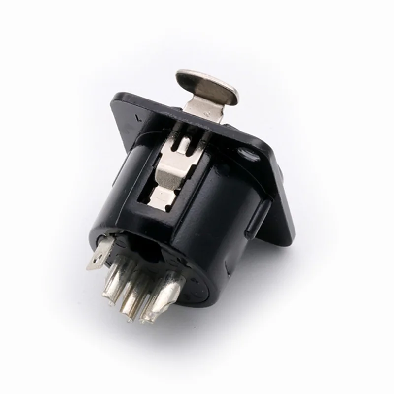 1PC XLR Chassis Connector, 4pins XLR Female Socket for Microphone/MIC, Panel Mount, Zinc Alloy Shell + Pure Copper Contacts