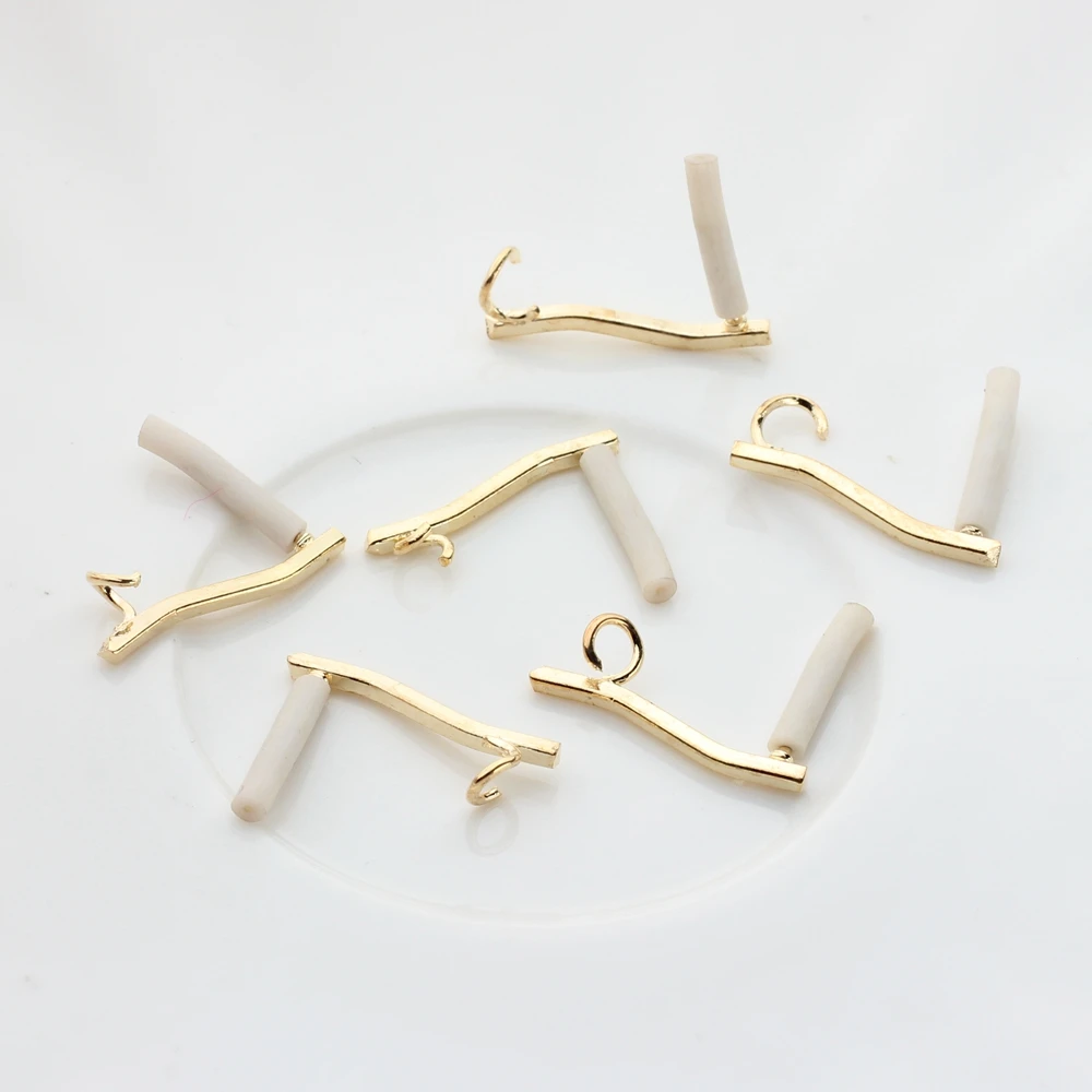 Zinc Alloy  Distorted Long Tip Earrings Base Connectors Linker 1*20mm 6pcs/lot For DIY Earrings Jewelry Making Accessories