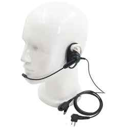 D-Shaped  2-Pin Earpiece Headset Mic PTT for Motorola CB Radio CP88 CP040 CP100 CP110 XV1100 XV2100 AXV5100 XU1100 Walkie Talkie