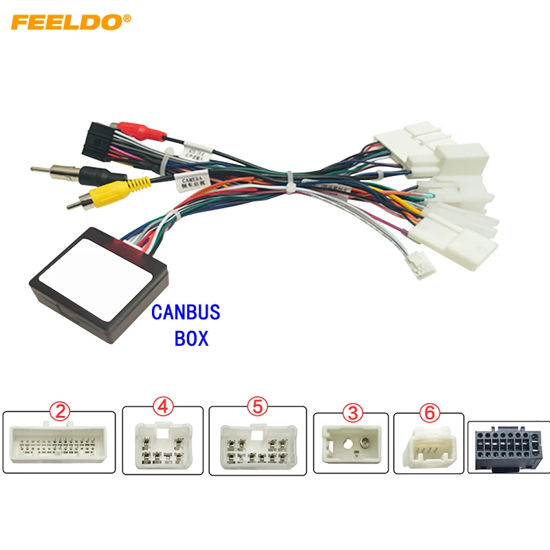 

FEELDO Car 16pin Audio Wiring Harness With Canbus Box For Subaru Forester 14-18 Aftermarket Stereo Installation Wire Adapter