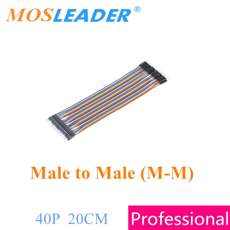 

Mosleader 50PCS Dupont line 40P 20CM 2.54MM Row Male to Male(M-M) Dupont Cable Breadboard Jumper Wire for Arduino