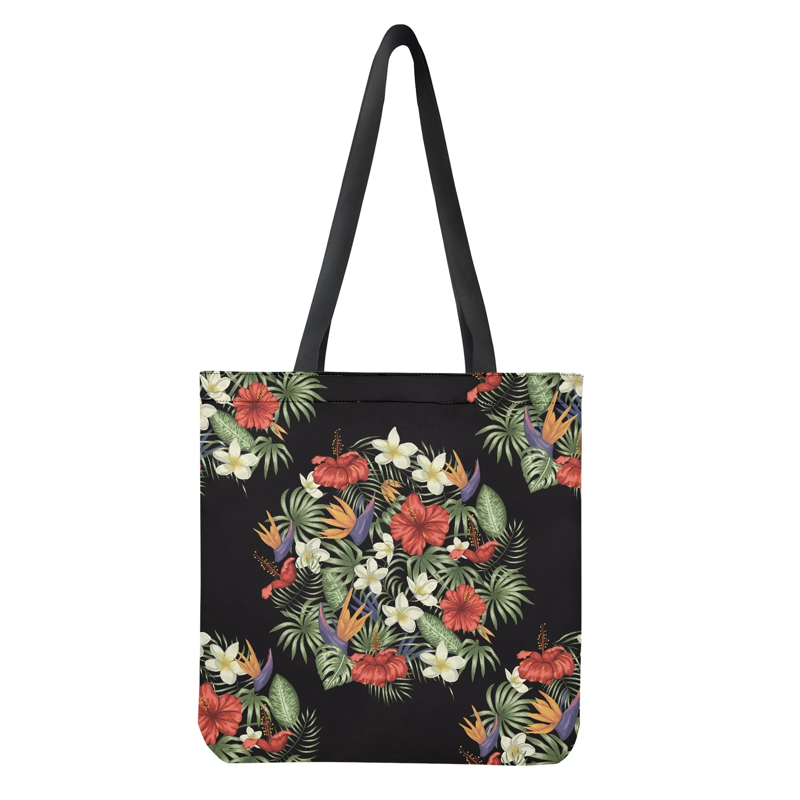 Hawaiian Tropical Flowers Print Women Tote Handbag Ladies Leisure Shoulder Bag Handle Shopper Bags for Shopping Large Capacity