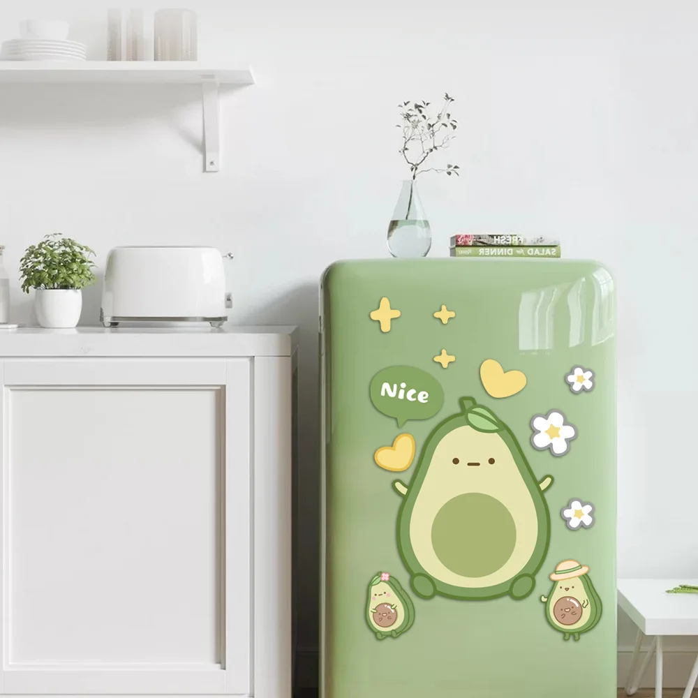 Cute Avocado Fridge Magnet Message Board Whiteboard Refrigerator Sticker Reminder Memo Pads Magnetic Daily Planner Home Decor