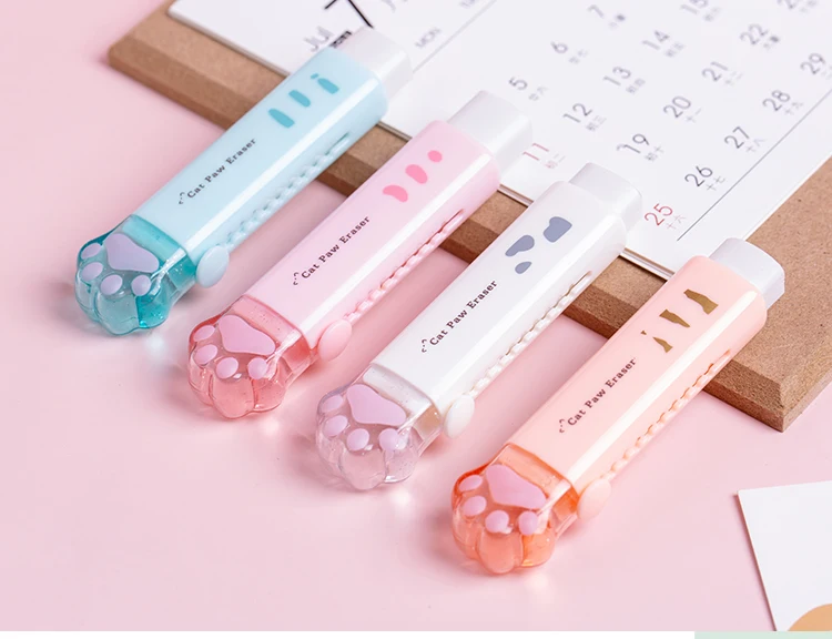 Kreativität einziehbare kawaii Katze Klaue Bleistift Radiergummi Push Pull Radiergummi profession elle Zeichnung Malerei niedlichen Schul bedarf – Detail 1