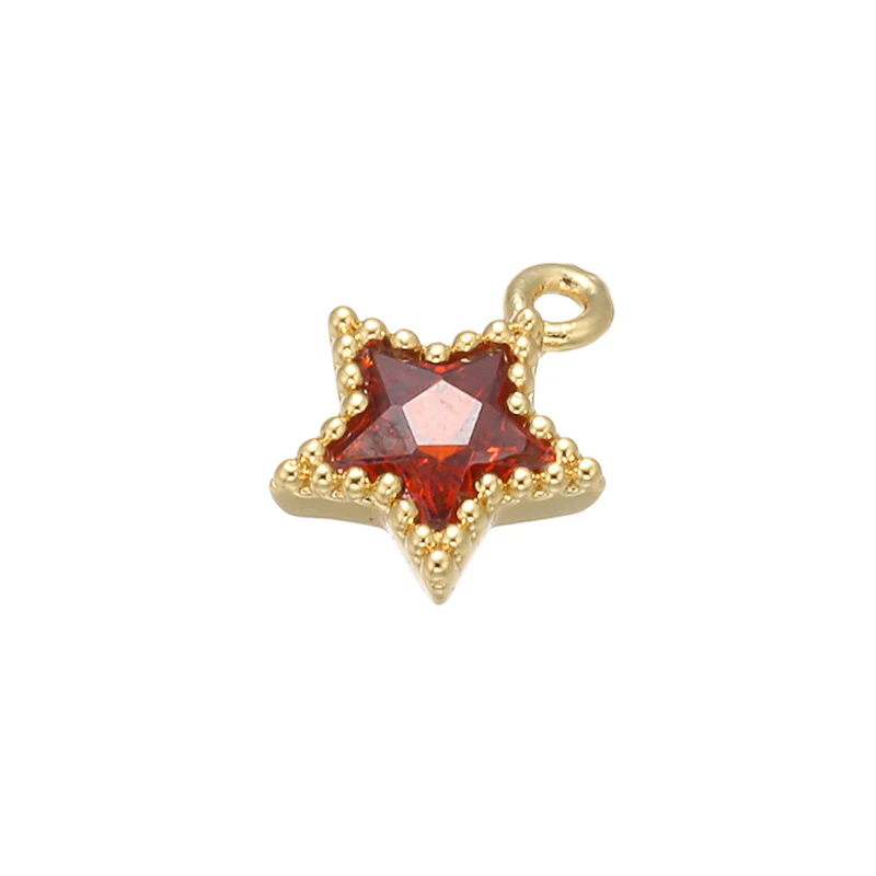 3pcs/lot, Brass crystal star Pendants Connectors Charms For necklace and earrings Jewelry Making Accessories model:VD514