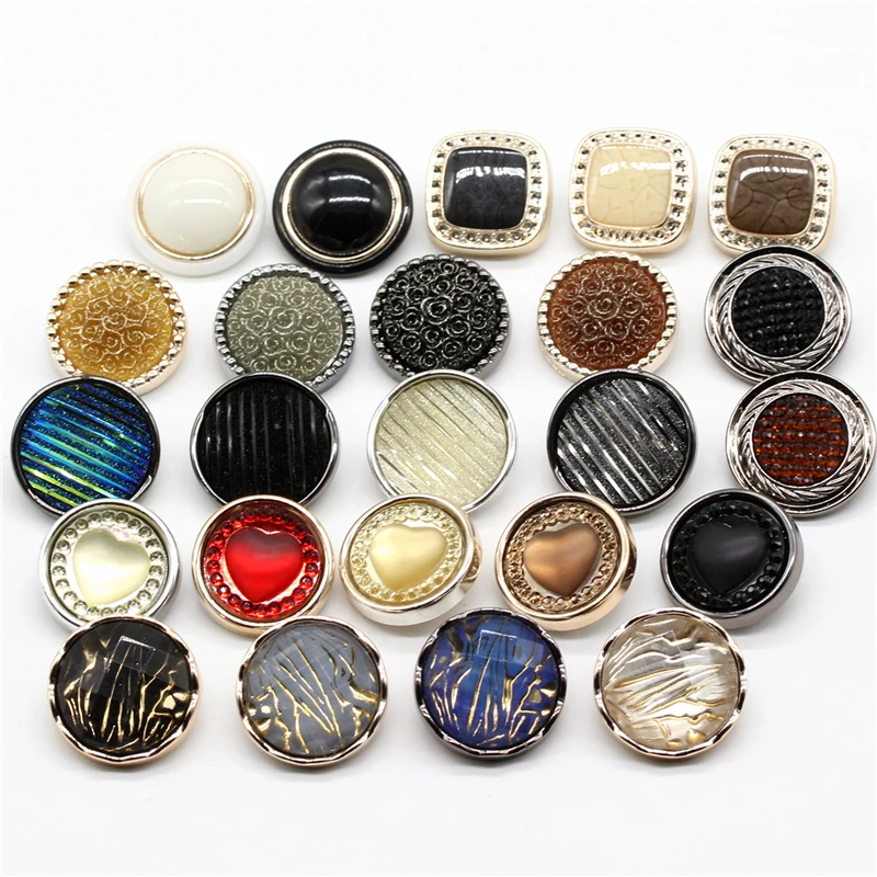 5Pcs/lot 18-30mm Color-encrusted pearlescent button blouse jacket suit windbreaker clothes high-grade round buttons C109