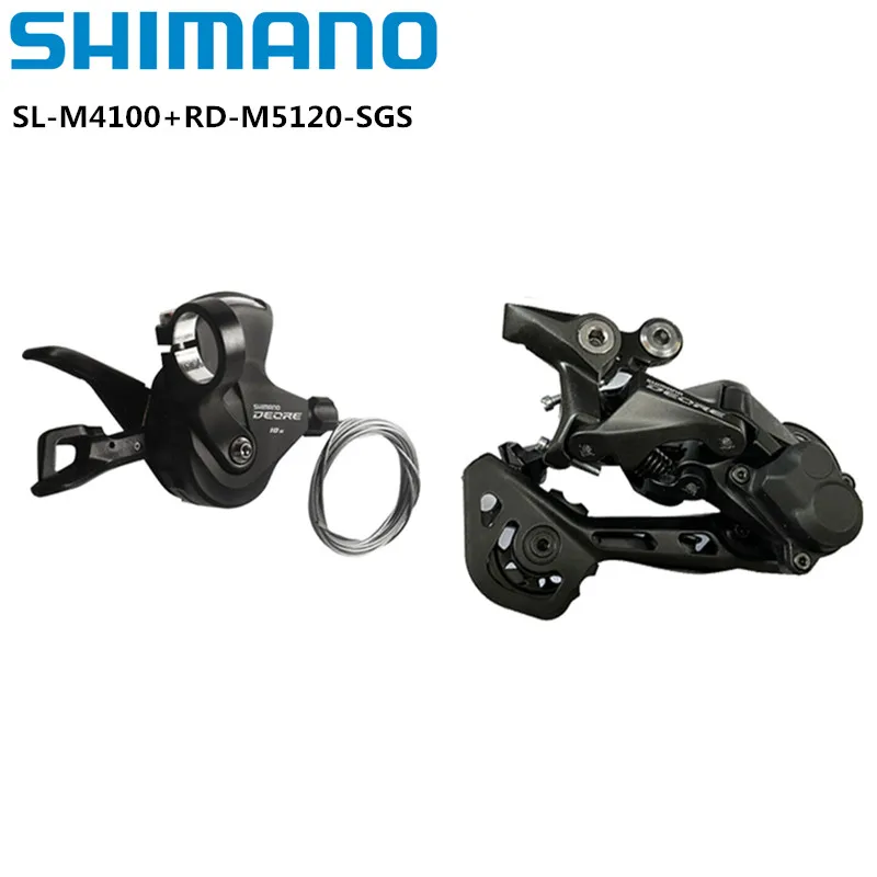 Shimano Deore M4100 Mini-Gruppe 2 x 10 V/11 V Schalthebel RD-M4120 M5120 Schaltwerk mit langem Käfig für 10 s Mountainbike-Set – Detail 4