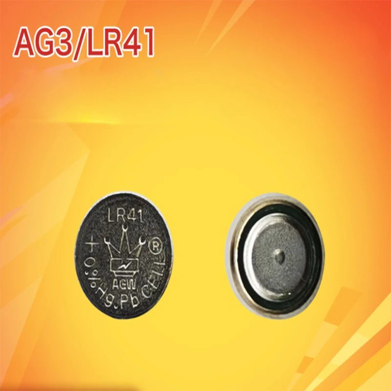 NEW 100PCS Coin Alkaline Battery AG3 1.55V Button Batteries LR41 SR41 192 CX41 392 L736 384 SR41SW Calculators Watch Lamp Chain