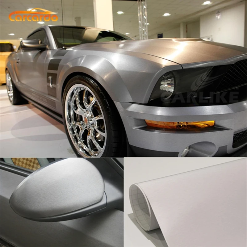 Carcardo Aluminum Brush Vinyl Film Car Sticker Aluminium Vinyl Wrap Aluminum Brush Car Stickers Car Wrap Auto Sticker For Car image 5