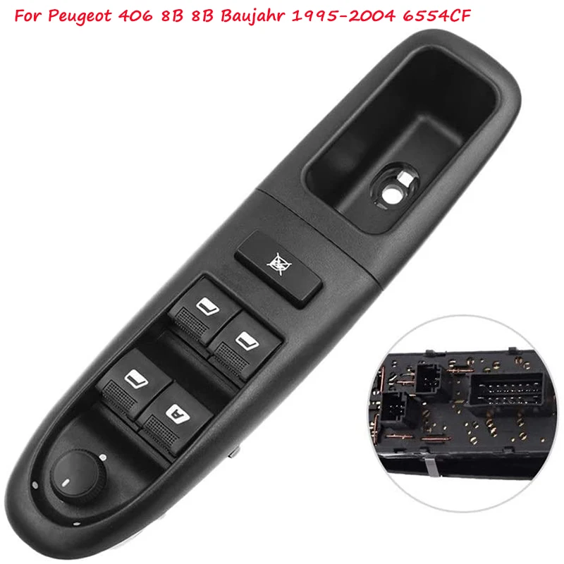 6554CF For Peugeot 406 8B 8B Baujahr Car Left Front Automobile Electric Door Switch Window Control Glass-frame Riser 1995~2004