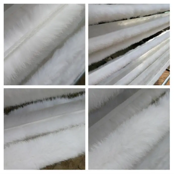 Real Leather Rabbit Fur Ribbon, DIY Material for Clothing, Shoes, Accessories, High Quality, 3 M