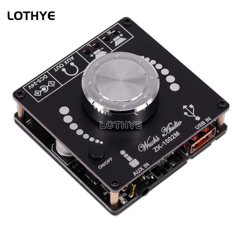 

Bluetooth 5.0 100W+100W Power Audio Amplifier Board Amplificador Home Theater AUX USB Stereo AMP ZK-1002M