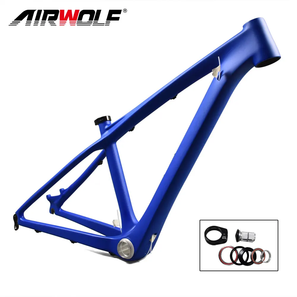 AIRWOLF-Carbon Mountain Bicycle Frame for Kids, T800 Toray, MTB Frameset, Quick Release, 26 in, 14 in, 135*9mm