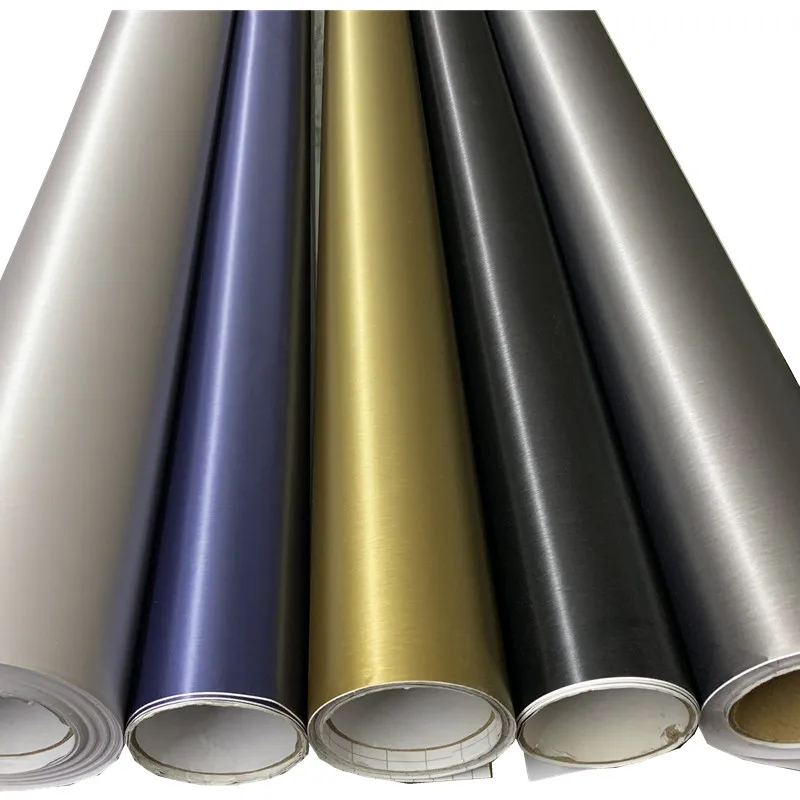 152x30cm Car Styling Matt Brushed Aluminum Car Wrap Vinyl Film Sheet Motorcycle Automobiles Car Stickers Decal 5 Colors