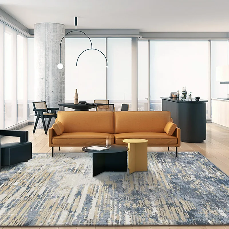 Nordic Abstract Art Rugs and Carpet for Home Living Room Fluffy Home Soft Floor Mat Shaggy Bedroom Carpet Study Rug Decor