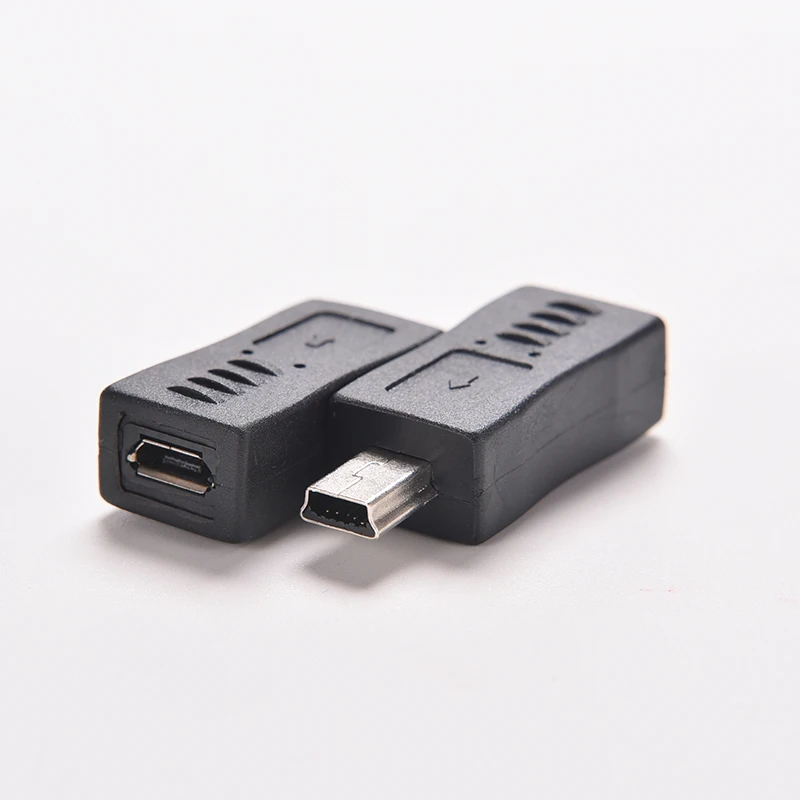 Adaptador Micro USB hembra a Mini USB macho, conector Convertidor para teléfonos móviles, MP3