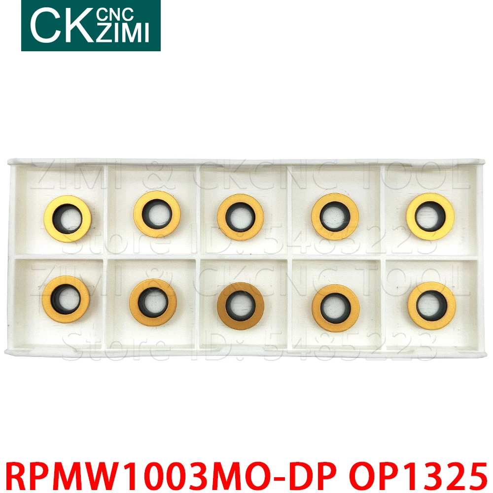 10P RPMW1003MO-DP OP1325 RPMW 1003MO DP كربيد إدراج طحن إدراج أدوات أدوات مخرطة معدنية باستخدام الحاسب الآلي قاطعة المطحنة إدراج