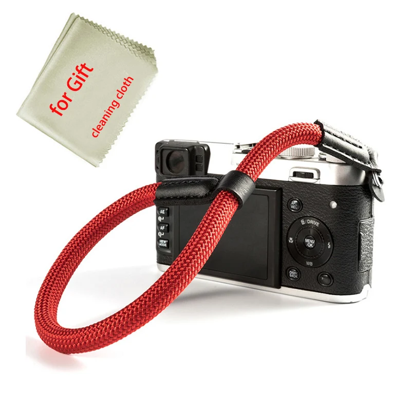 حزام يد يدوي من النايلون لكاميرا رقمية لايكا M10 Q QP ، CL Canon G7XIII M6II G5X2 M200 R50 R7 سوار معصم مضفر