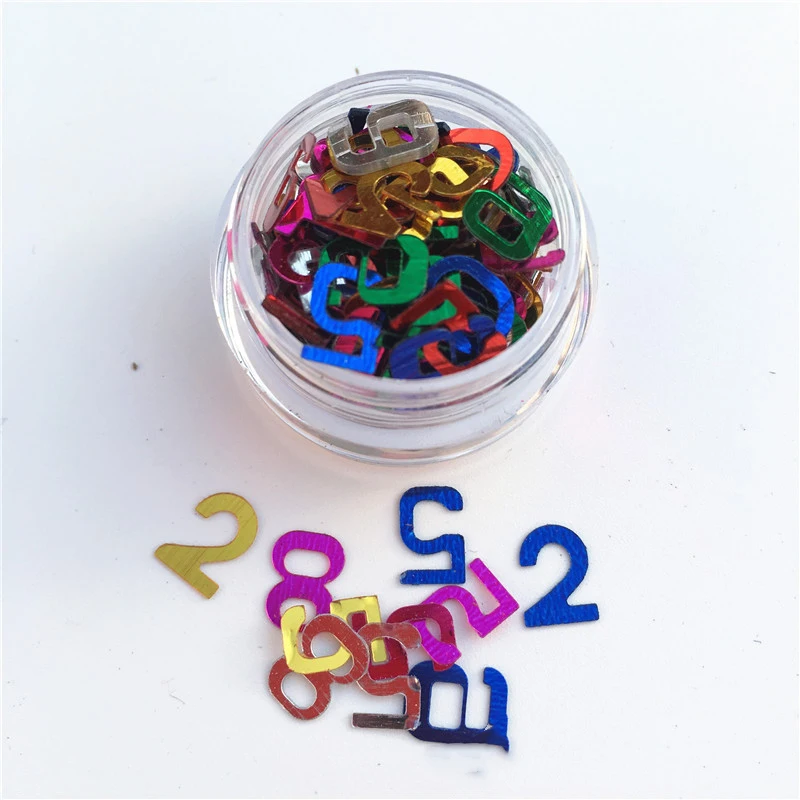 200g/Lot Heart Letters Nail Glitter Numbers Shining Sequin For Nail Art Paillette Manicure 3D DIY Nail Art Decorations