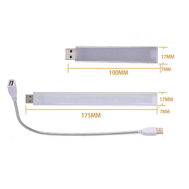10 LED 20 Led Mini USB reading light Table book night Lamp Portable Desk white lights torches For Camping Power Bank PC Notebook