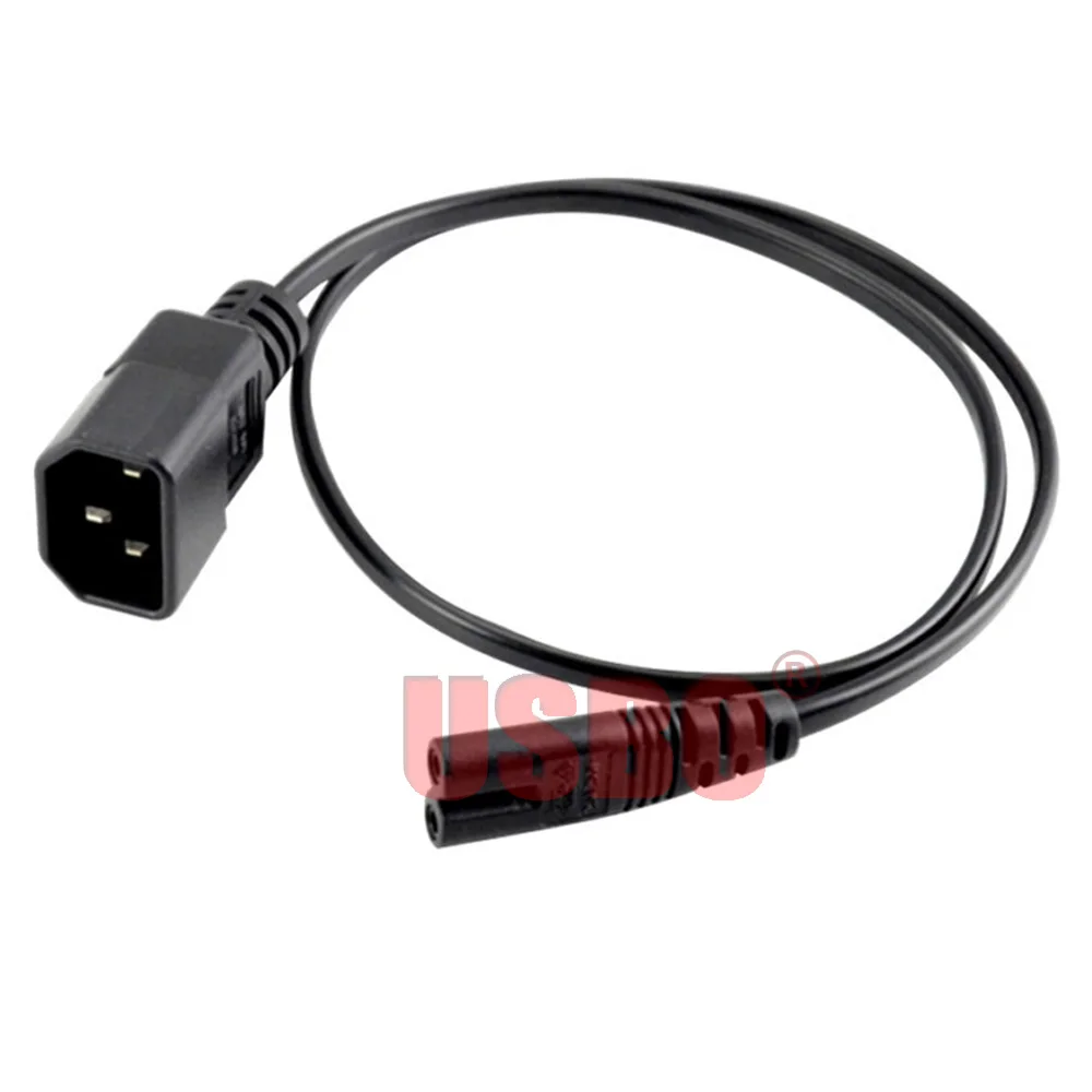 Black 0.2M 0.6M 1.0M 2.0M 3.0M PVC copper IEC320 C14 TO C7 power cord 2.5A/10A 250V C7 eight-suffix UPS PDU power cable