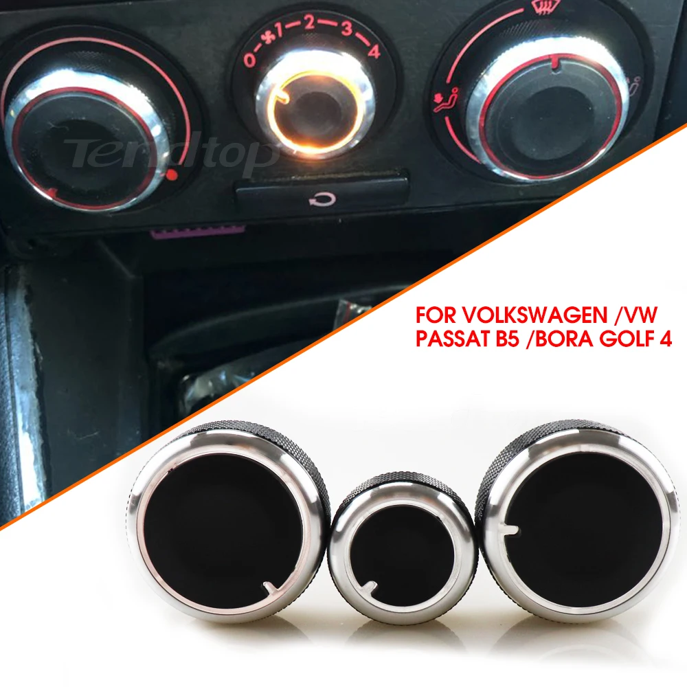 For Volkswagen VW Passat B5 Bora Golf 4 For Skoda Superb Octavia MK1 2002-2008 AC Knob Air Conditioning Heat Control Switch